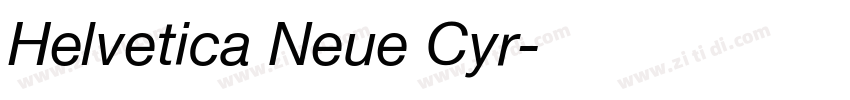 Helvetica Neue Cyr字体转换